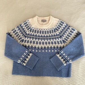 J. Crew Women’s 100% Cashmere Sweater in Fair Isle Pattern. Size S.